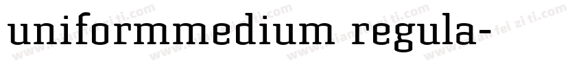 uniformmedium regula字体转换